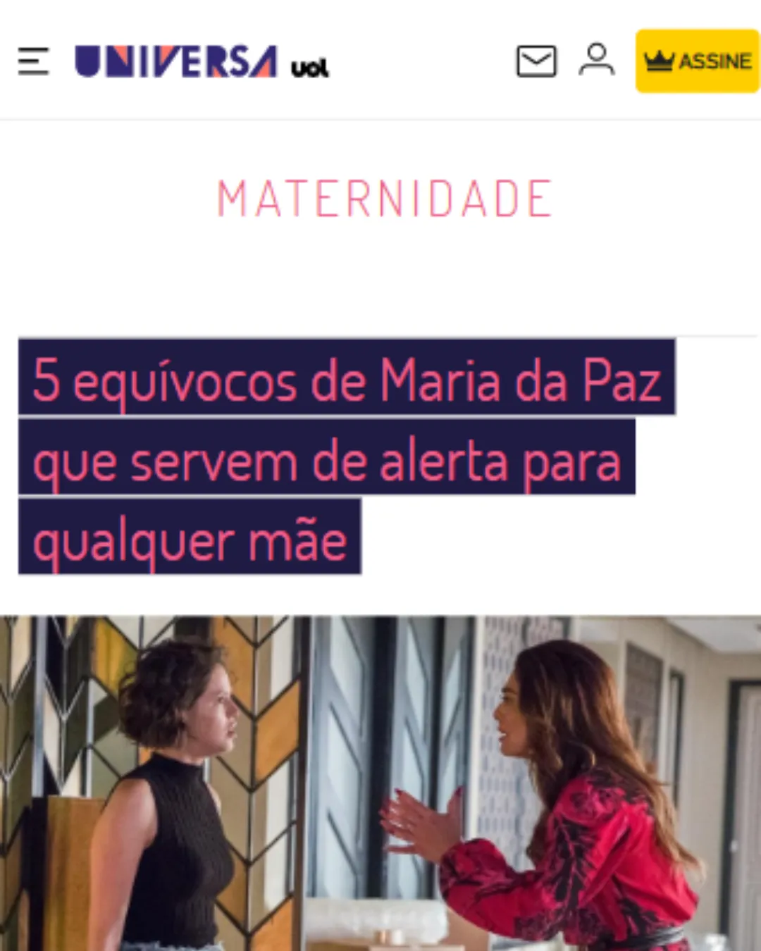 5 equívocos de Maria da Paz que servem de alerta para qualquer mãe