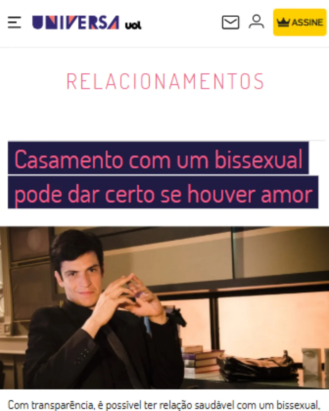 Casamento com um bissexual pode dar certo se houver amor