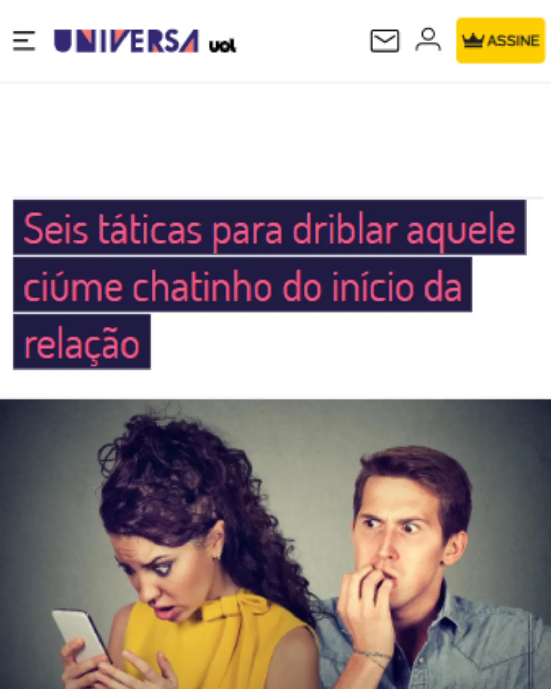 Seis táticas para driblar aquele ciúme chatinho do início da relação